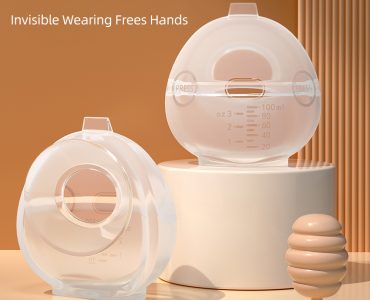 Portable Silicone breast feeding bra Hand-Free Wearable Breast Pump Manual Breast Milk Collector for Baby & Kids Dining
