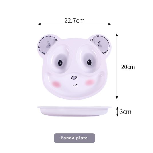 Melamine Cartoon-Design Dinner Plate for baby products Kids Divided Compartments Safe Toddler Feeding Tableware Kindergarten - Image 3