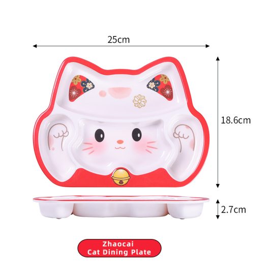 Melamine Cartoon-Design Dinner Plate for baby products Kids Divided Compartments Safe Toddler Feeding Tableware Kindergarten - Image 17