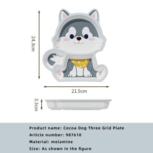 Melamine Cartoon-Design Dinner Plate for baby products Kids Divided Compartments Safe Toddler Feeding Tableware Kindergarten - Image 12