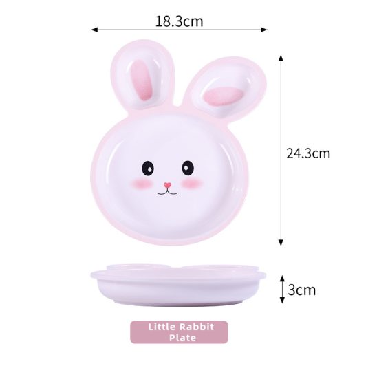 Melamine Cartoon-Design Dinner Plate for baby products Kids Divided Compartments Safe Toddler Feeding Tableware Kindergarten - Image 11