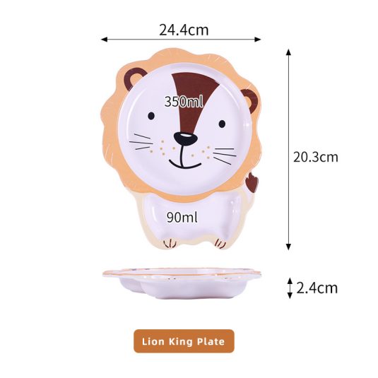 Melamine Cartoon-Design Dinner Plate for baby products Kids Divided Compartments Safe Toddler Feeding Tableware Kindergarten - Image 5