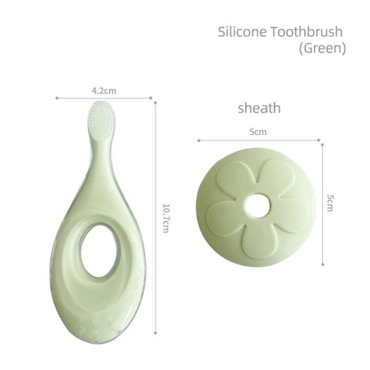 Silicone Children's Toothbrush 0-1-2-3-6 Years Old Baby Finger Cot Toothbrush Toddlers Deciduous Teeth Brushing Bite Protection - Image 2