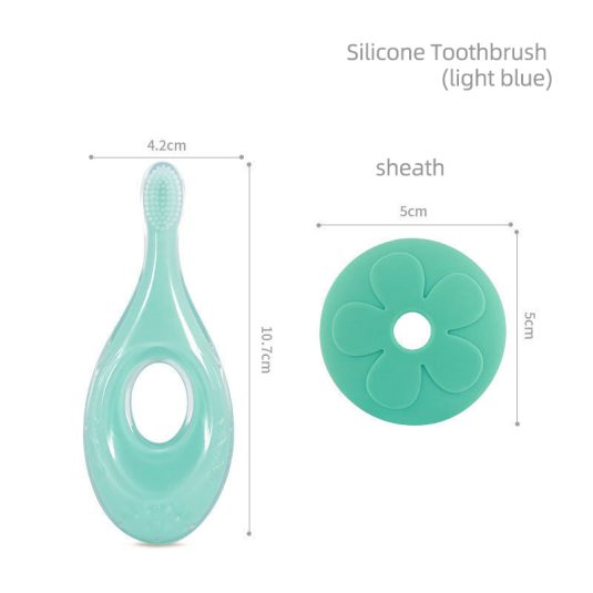 Silicone Children's Toothbrush 0-1-2-3-6 Years Old Baby Finger Cot Toothbrush Toddlers Deciduous Teeth Brushing Bite Protection - Image 6