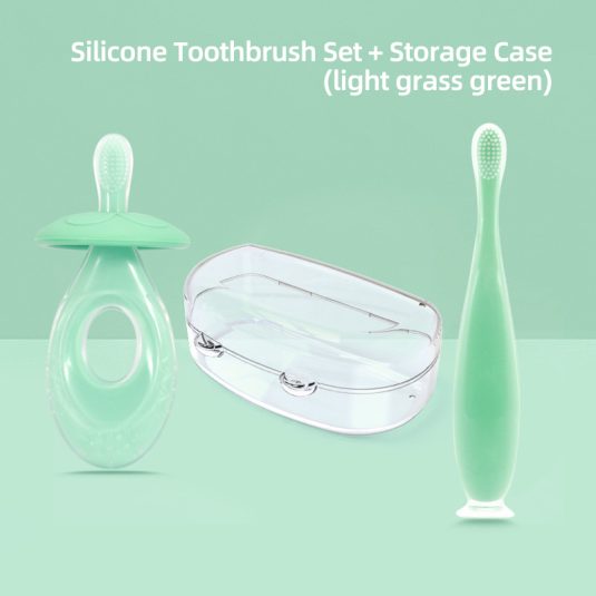 Silicone Children's Toothbrush 0-1-2-3-6 Years Old Baby Finger Cot Toothbrush Toddlers Deciduous Teeth Brushing Bite Protection
