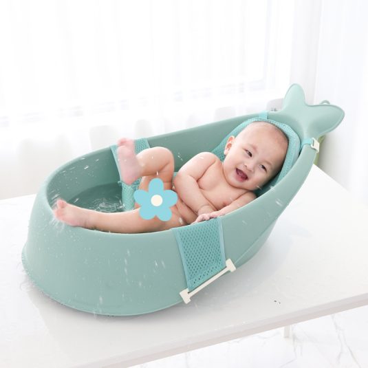 Baby bath bucket Bathtub with Mesh Pocket for Newborn Children Sitting Lying down Bathing Basin baby things products Supplies