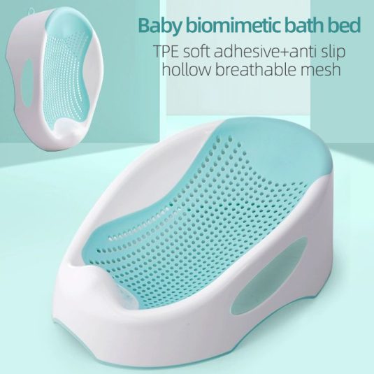 Universal Newborn Baby Bathtub Tray Mat Net Bath Bed Bath Rack Seat Plastic Bath Equipment for Baby Shower Sitting Lying down - Image 2