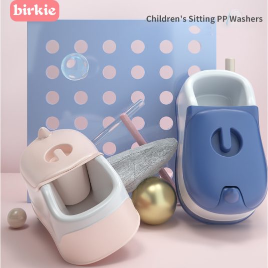 Newborn Child Toilet Set Includes Baby Washing Buttocks Sitz Bath Basin Stool Little Kids Bath Tubs & Seats for Kids Bathroom - Image 3