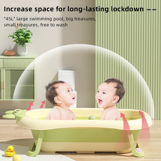 Large Plastic Baby Folding Bathtub for Newborn and Toddler for Sitting Lying for Household Use as Children's Supplies Toilet - Image 9