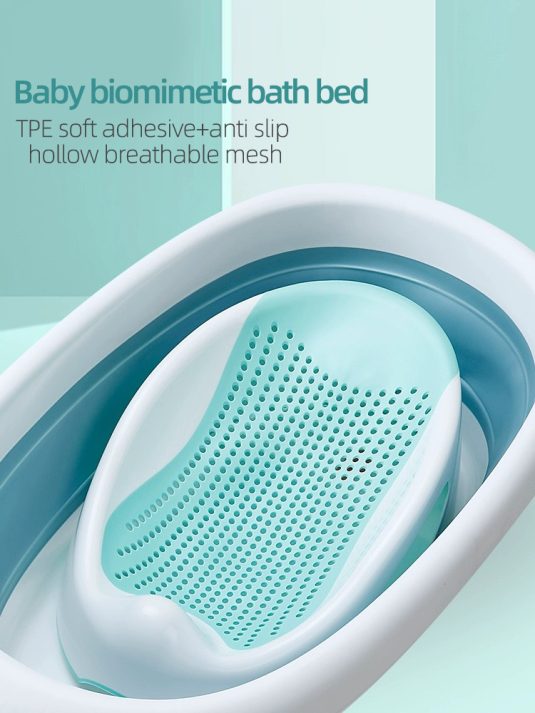 Universal Newborn Baby Bathtub Tray Mat Net Bath Bed Bath Rack Seat Plastic Bath Equipment for Baby Shower Sitting Lying down - Image 9