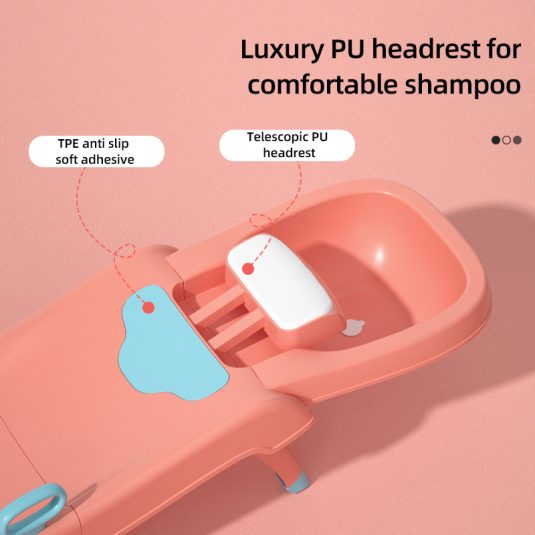 Children's Cartoon Shampoo Chair Non-Wet Foldable baby Hair Washing Artifact for seating bath time fun in bathtub bucket - Image 3