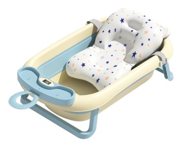 Large Plastic Baby Folding Bathtub for Newborn and Toddler for Sitting Lying for Household Use as Children's Supplies Toilet