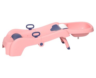 Children's Cartoon Shampoo Chair Non-Wet Foldable baby Hair Washing Artifact for seating bath time fun in bathtub bucket