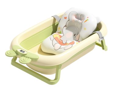 Large Plastic Baby Folding Bathtub for Newborn and Toddler for Sitting Lying for Household Use as Children's Supplies Toilet