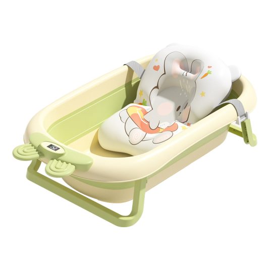 Large Plastic Baby Folding Bathtub for Newborn and Toddler for Sitting Lying for Household Use as Children's Supplies Toilet
