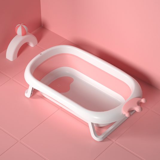 Large Plastic Baby Folding Bathtub Set Crown Newborn and Toddler for Sitting Lying for Household Use Children's Supplies Toilet - Image 7