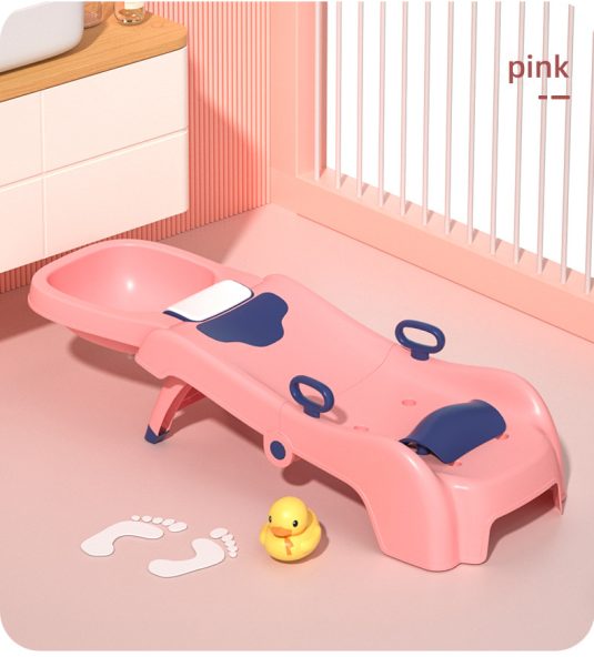 Children's Cartoon Shampoo Chair Non-Wet Foldable baby Hair Washing Artifact for seating bath time fun in bathtub bucket - Image 7