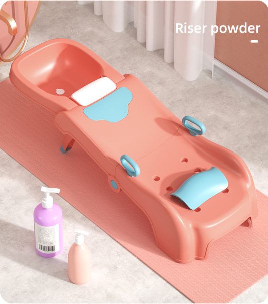 Children's Cartoon Shampoo Chair Non-Wet Foldable baby Hair Washing Artifact for seating bath time fun in bathtub bucket - Image 5