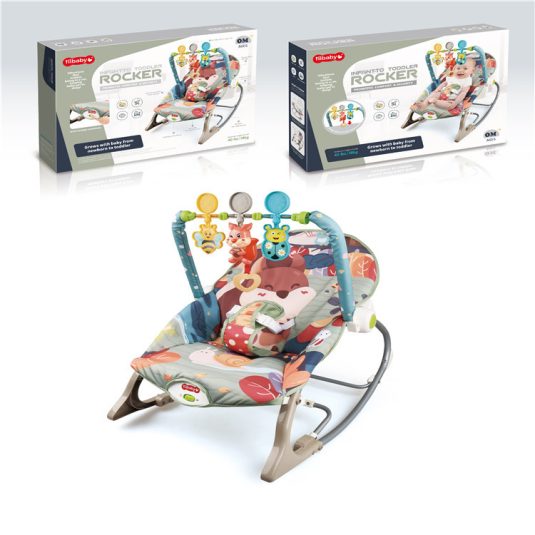 Wholesale Multifunctional Plastic Baby Rocking Chair Newborn Swing Bouncer with Music and Vibration for 0-24 Month Old Infants - Image 2