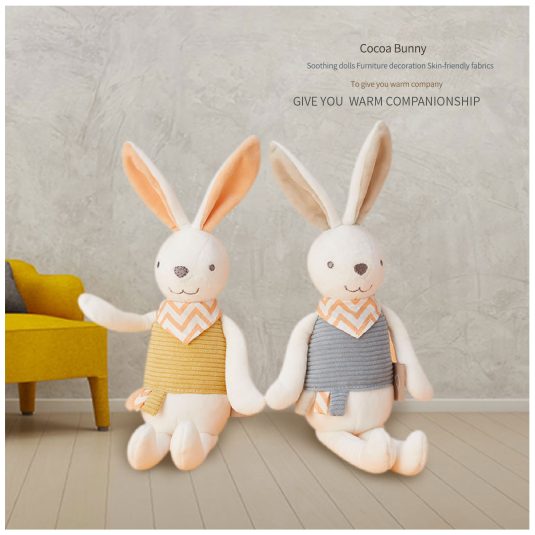 Unisex Yellow and Green Rabbit Plush Toy Soft Home Decoration Doll Comfort Companion for Children Birthday Gift - Image 2