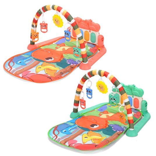 Newborn Baby Plastic Game Piano Mat Music Pedal Piano Toy for 0-24 Months Infant Fitness Activity Bouncer & Jumper