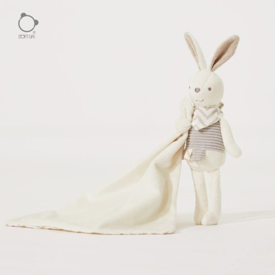 New Unisex Cocoa Rabbit Comfort Scarf Doll Soft Plush Baby Sleeping Companion Toy Birthday Gift for Boys and Girls Ages 0 to 2 - Image 3