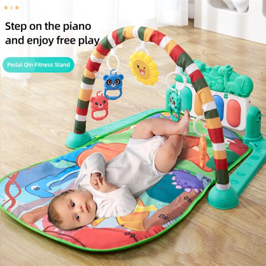 Newborn Baby Plastic Game Piano Mat Music Pedal Piano Toy for 0-24 Months Infant Fitness Activity Bouncer & Jumper - Image 2
