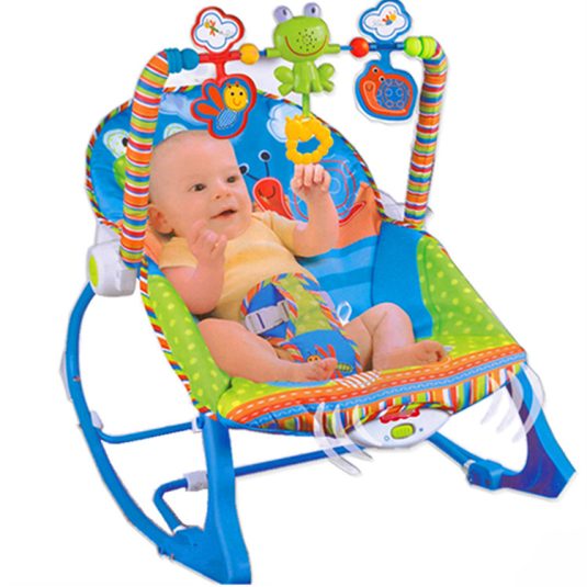 Wholesale Multifunctional Plastic Baby Rocking Chair Newborn Swing Bouncer with Music and Vibration for 0-24 Month Old Infants