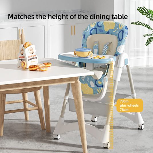 Children's dining chair folding adjustable backrest baby dining chair baby reclining can sit multifunctional dining chair dinner chair completed - Image 3