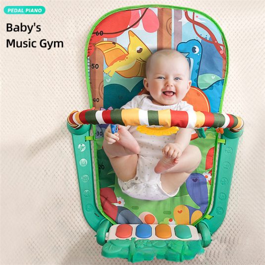 Newborn Baby Plastic Game Piano Mat Music Pedal Piano Toy for 0-24 Months Infant Fitness Activity Bouncer & Jumper - Image 3
