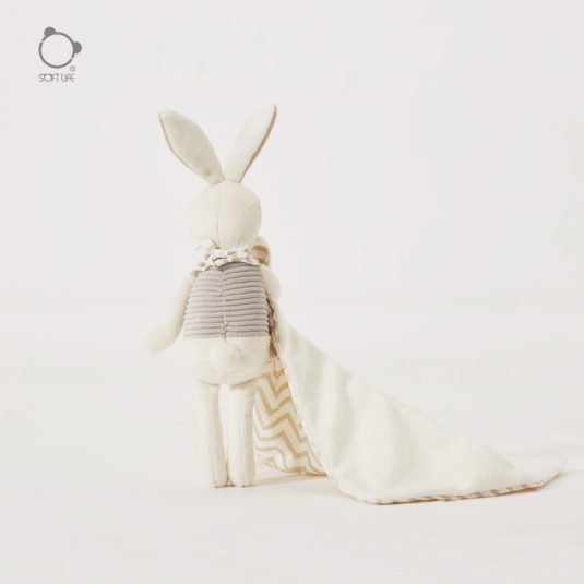 New Unisex Cocoa Rabbit Comfort Scarf Doll Soft Plush Baby Sleeping Companion Toy Birthday Gift for Boys and Girls Ages 0 to 2 - Image 5