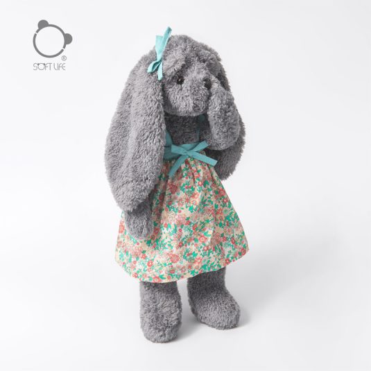 New Gray Fairy Rabbit Plush Doll Sleeping Comfort Toys for Girls Soft and Cozy Birthday Gift for Children - Image 5