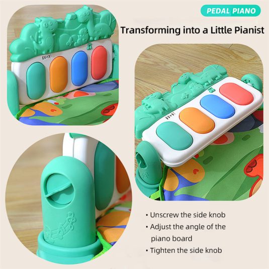 Newborn Baby Plastic Game Piano Mat Music Pedal Piano Toy for 0-24 Months Infant Fitness Activity Bouncer & Jumper - Image 4