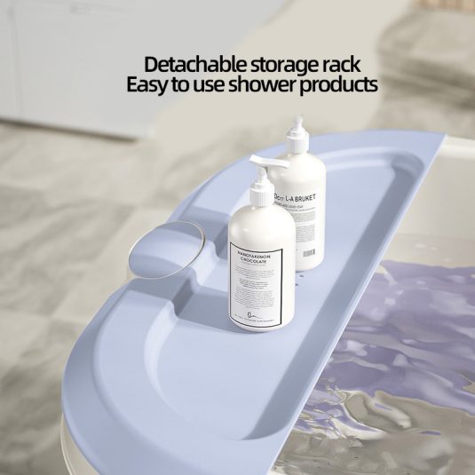 Large Foldable Plastic Baby Bath Tub Newborn Infant Bathing and Swimming Bucket with Sitting and Lying Bath Seat for Children - Image 5