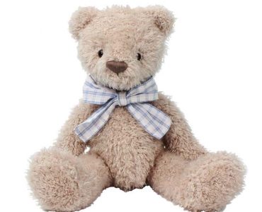 Gentleman Bear Children's Sleep Comfort Doll Soft Plush Toy with Necktie Birthday Gift for Boys and Girls Ages 0 to 24 Months