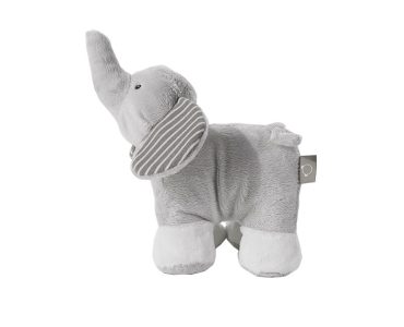 Unisex Gray Elephant Soft Plush Toy Cartoon-Style Sleeping Companion Doll for 0-24 Months Can Be Unfolded Baby's Birthday Gift