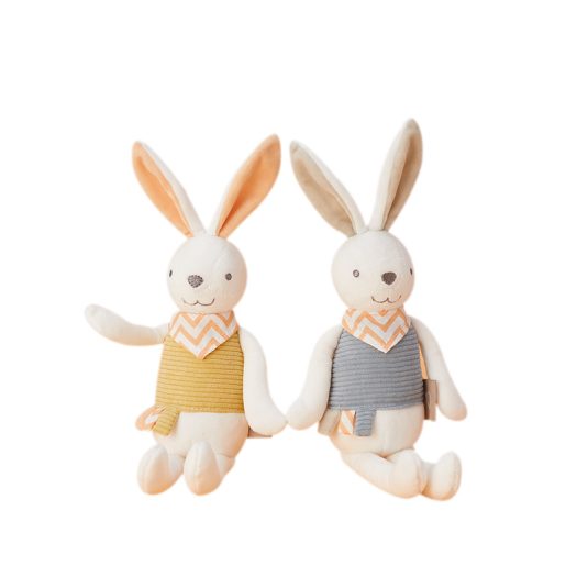 Unisex Yellow and Green Rabbit Plush Toy Soft Home Decoration Doll Comfort Companion for Children Birthday Gift