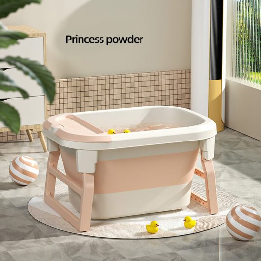 Large Foldable Plastic Baby Bath Tub Newborn Infant Bathing and Swimming Bucket with Sitting and Lying Bath Seat for Children - Image 8