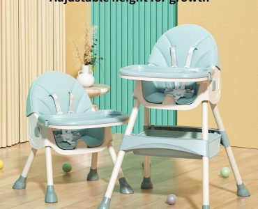 Large Multifunctional and Adjustable Portable Plastic Baby Dining Chair Set for Children's Household Table Use