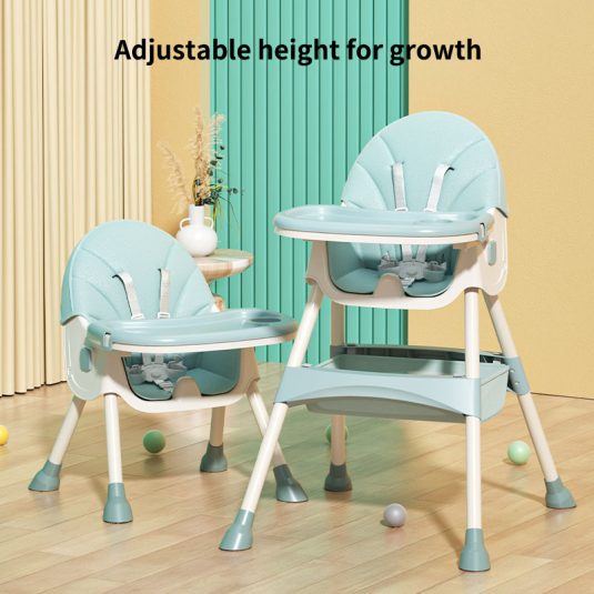 Large Multifunctional and Adjustable Portable Plastic Baby Dining Chair Set for Children's Household Table Use